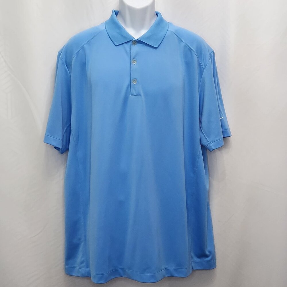 Nike Golf Tour Performance Polo Shirt Mens XL Blue Short Sleeve Dri Fit X!14